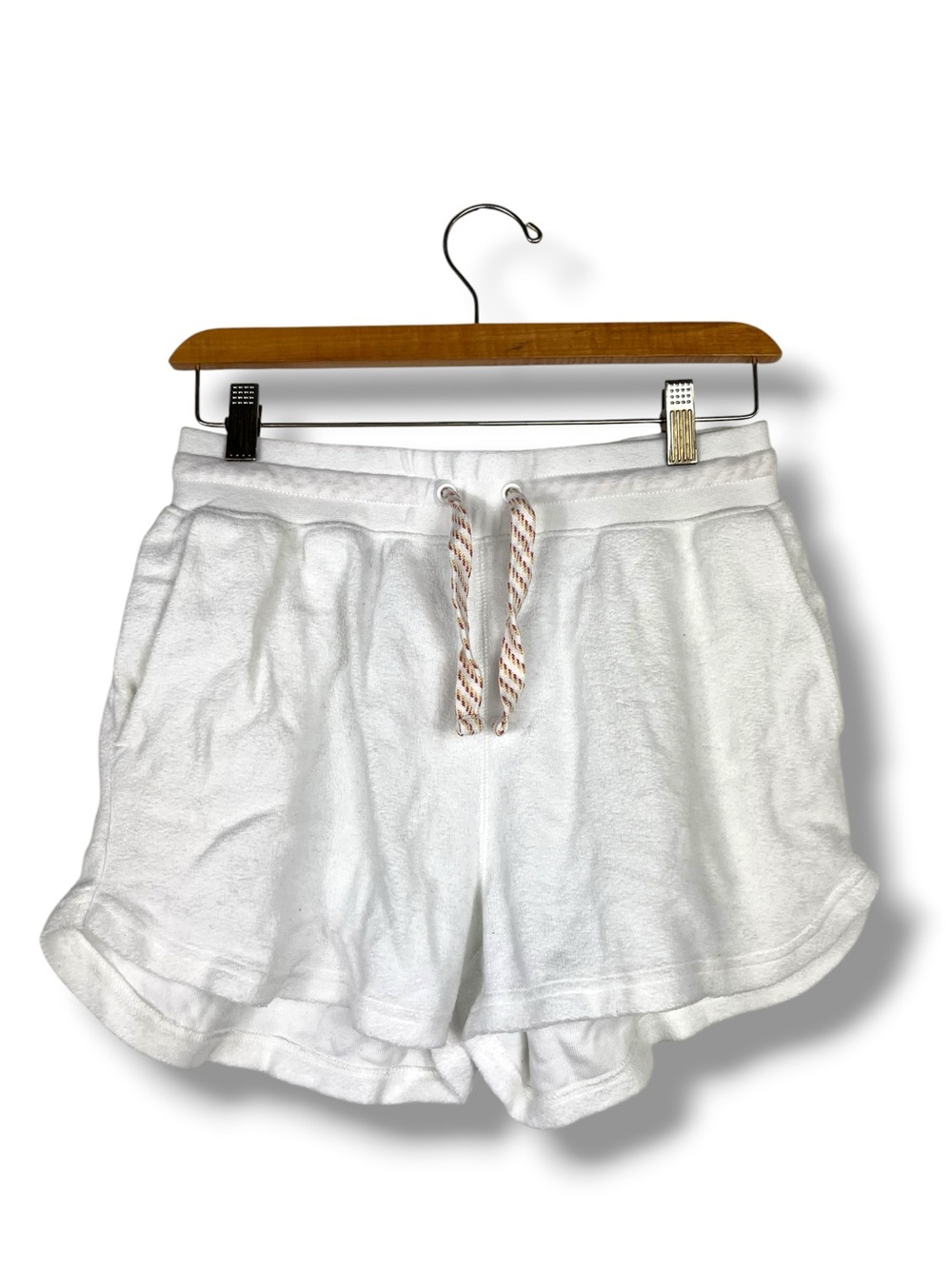 Faherty Organic Cotton Terry Cloth Active Shorts White Small Terry cloth Beach